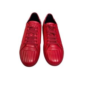 Versace Men's‎ Red Leather Medusa Sneakers Size 40 Made in Italy